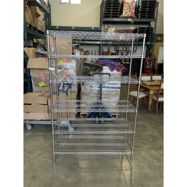 METAL CHROME RACK 48" X 18" X 73". 6 SHELVES