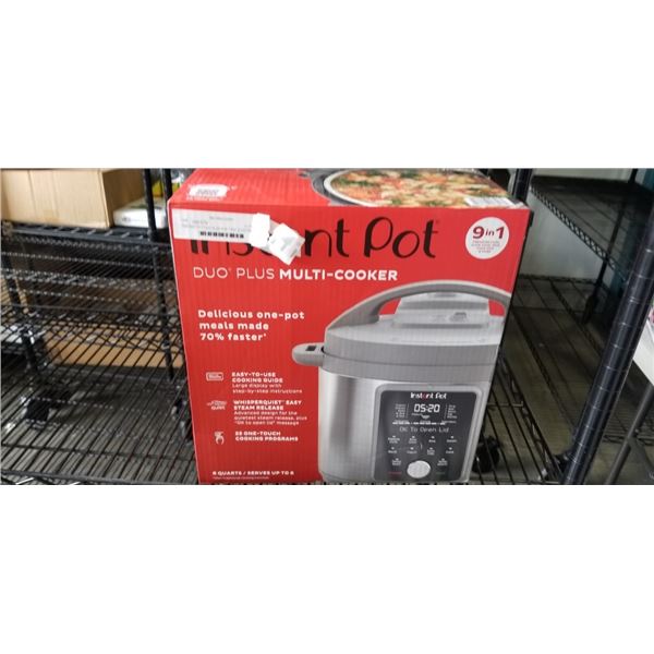 INSTANT POT DUO PLUS 9-IN-1 6QT ELECTRIC PRESSURE COOKER - TESTED WORKING, RETAIL $199