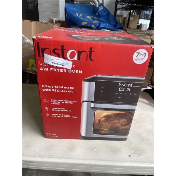 INSTANT POT 10QT VORTEX PLUS AIR FRYER OVEN - TESTED WORKING, RETAIL $199