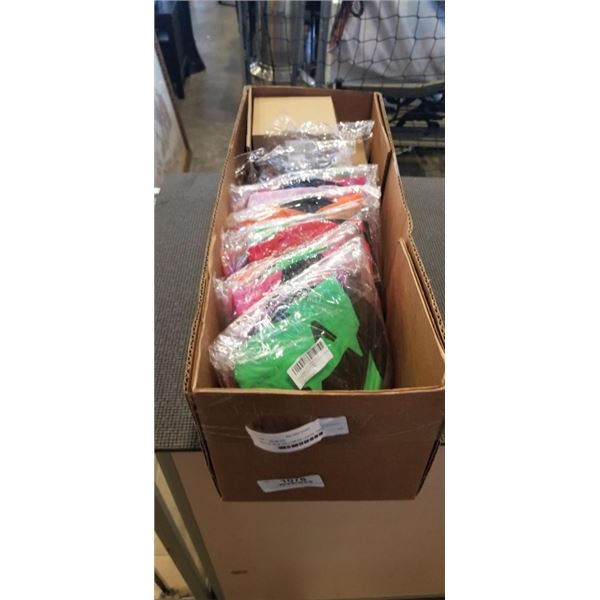 BOX OF NEW HALLOWEEN LIGHTS, YARD DECORATIONS AND FIGURE FLASHLIGHTS