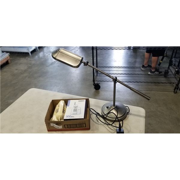 GTE AUTOMATIC ELECTRIC ROTARY PHONE AND UNIDEN HOME PHONE AND BRASS STUDY LIGHT