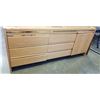 Image 1 : MCM OAK WITH BRASS ACCENT 6 DRAWER DRESSER