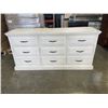 Image 1 : WHITE 9 DRAWER DRESSER