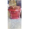 Image 2 : PAIR OF LACQUERED MAHOGANY FINISH NIGHTSTANDS
