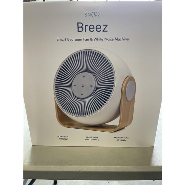 NEW SNOOZ SMART BEDROOM FAN & WHITE NOISE MACHINE MODEL SNOOZ - BRZ