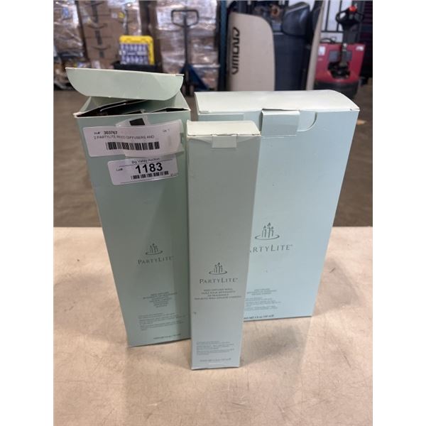 2 PARTYLITE REED DIFFUSERS AND DIFUSER REFILL
