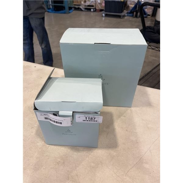 PARTYLITE 3 IN 1 HOLDER AND CRYSTAL SANTA