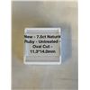 Image 2 : NEW 7.5CT NATURAL RUBY, UNTREATED OVAL CUT 11.3 X 14.0MM