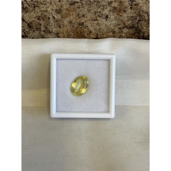 NEW 4.4CT NATURAL LEMON QUARTZ, UNTREATED OVAL CUT 9.8 X 13.1MM