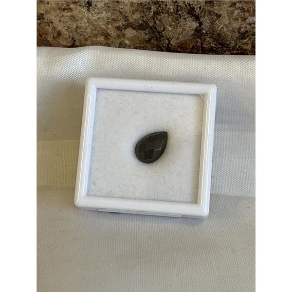 NEW 3.4CT NATURAL BLACK ONYX, UNTREATED PEAR CUT 8.2 X 12.1MM