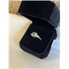 Image 2 : NEW S925 2.0CT SIMULATED DIAMOND (CZ) TRINITY RING W/ PEAR SIDESTONES SIZE 8 MOUNTED IN 925 STERLING