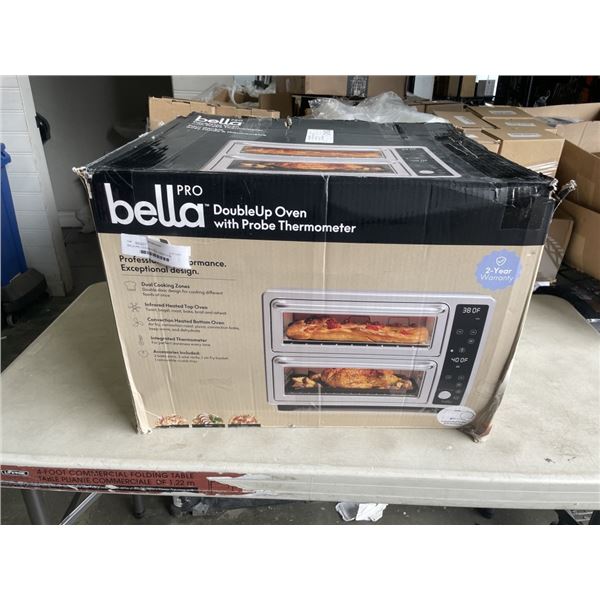 BELLA PRO DUO AIR FRYER CONVECTION DOUBLE OVEN - TESTED WORKING, RETAIL $499