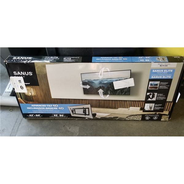 SANUS ADVANCED 42-90" TILTING TV WALL MOUNT, RETAIL $229