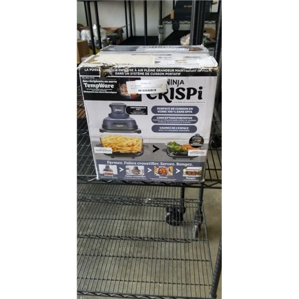 NINJA CRISPI 4-IN-1 PORTABLE GLASS COOKING SYSTEM - TESTED WORKING, RETAIL $189