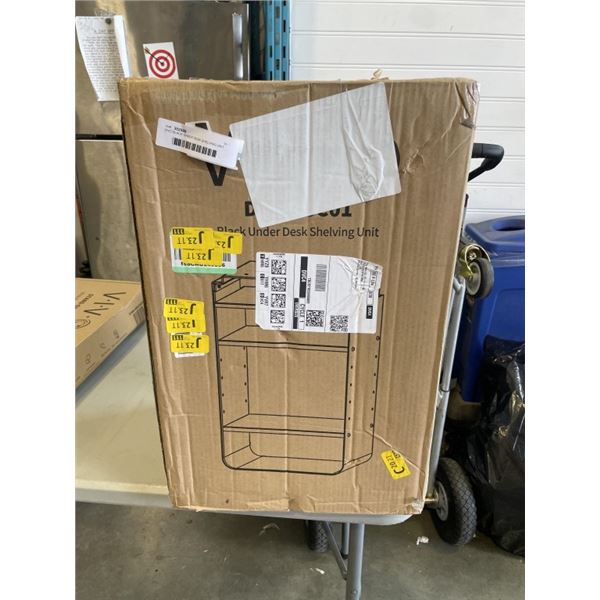 VIVO BLACK UNDER DESK SHELVING UNIT