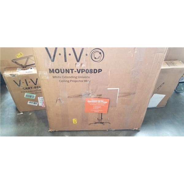 WHITE EXTENMDING UNIVERSAL CEILING PROJECTOR MOUNT