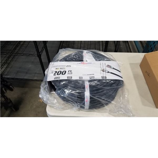 NEW HEAVY DUTY 200 FT BLACK EXTENSION CORD 10AWG/3C