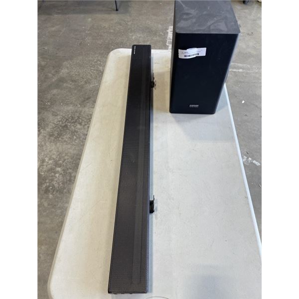SAMSUNG HARMAN KARDON SOUNDBAR AND SUB, NO POWER SUPPLY, MODEL HW-Q60R/ZC