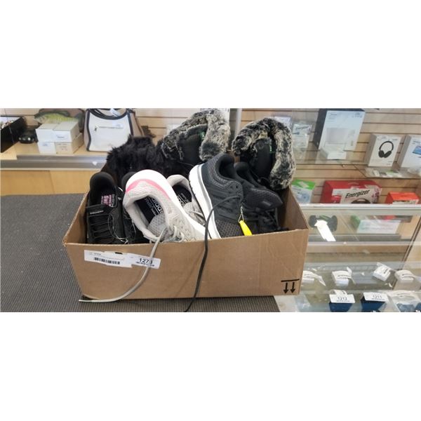 TRAY OF ASSORTED WOMANS BOOTS AND SHOES