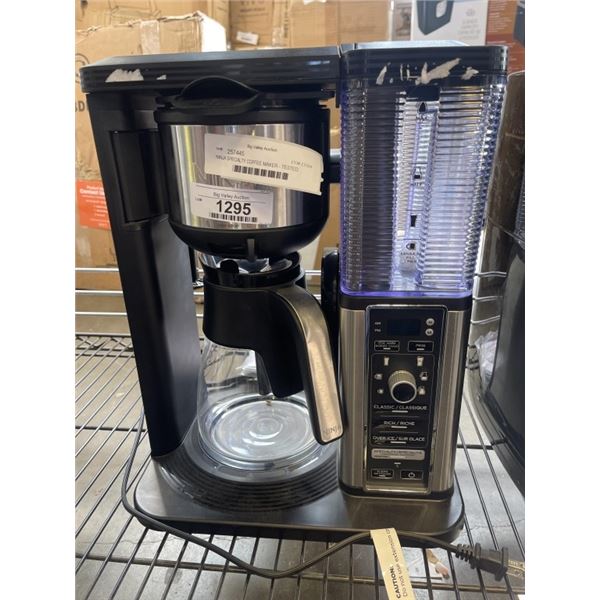 AS NEW NINJA SPECIALTY COFFEE MAKER - TESTED WORKING, RETAIL $299