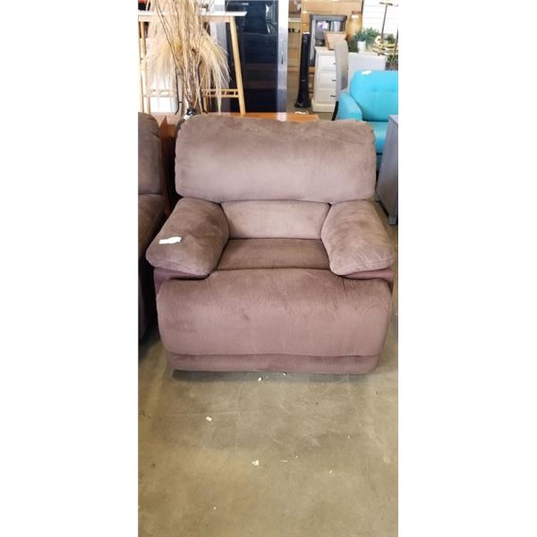 PHAT BROWN FABRIC ROCKER RECLINER CHAIR