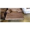 Image 4 : PHAT BROWN FABRIC ROCKER RECLINER CHAIR