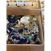 Image 4 : VINTAGE WOOD JEWELRY CASE W/ CONTENTS