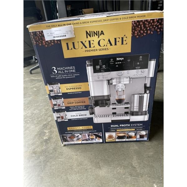 NINJA LUXE CAFE PREMIER 3-IN-1 ESPRESSO MACHINE W/ GRINDER AND FROTHER - TESTED WORKING