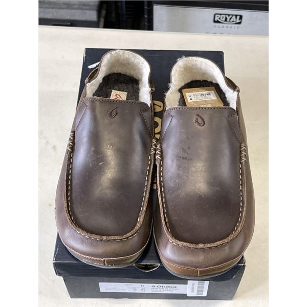 NEW OLUKAI MOLOA SLIPPER DK WOOD / DK WOOD  SIZE MENS 11