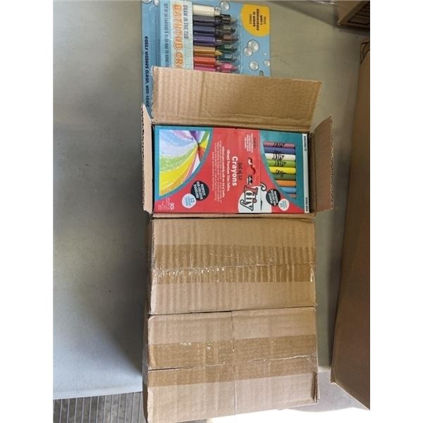 3 BOXES IDIY INDV WRAPED BOXES (12 COLORS) 24 KITS AND 24 PACK BATHTUB CRAYONS