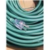 Image 2 : NEW APPROX 100  FT GREEN HEAVY DUTY EXTENSION CORD 14AWGX3C
