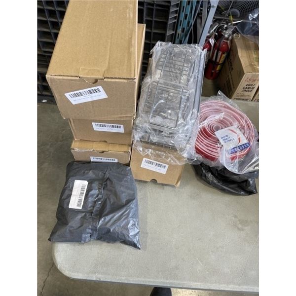 4 NEW 5PC SHOWER / BATHROOM CADDY SETS AND 2 NEW DOOR DRAFT SEAL SETS