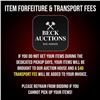 Image 2 : Item Forfeiture & Transport, Shipping, Delivery Fees & Conditions