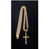 Image 1 : APPROX 18K CHAIN (23") WITH APPROX 18K CRUCIFIX PENDANT (35.1G)
