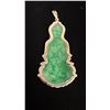 Image 2 : APPROX 14K PENDANT SET WITH JADEITE BUDDHA (10.1G)