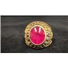 Image 1 : APPROX 10K MENS SCHOOL RING SET WITH RED STONE (15.3G)