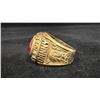 Image 2 : APPROX 10K MENS SCHOOL RING SET WITH RED STONE (15.3G)