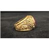 Image 3 : APPROX 10K MENS SCHOOL RING SET WITH RED STONE (15.3G)