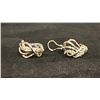 Image 1 : PAIR APPROX 14K EARRINGS SET WITH DIAMONDS (8.3G)
