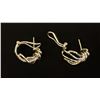 Image 2 : PAIR APPROX 14K EARRINGS SET WITH DIAMONDS (8.3G)