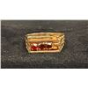 Image 1 : APPROX 10K MENS RING SET WITH GARNETS (9G)