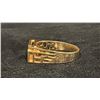 Image 2 : APPROX 10K MENS RING SET WITH GARNETS (9G)
