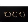 Image 3 : THREE APPROX 10K LADIES RINGS SET WITH HEMATITE (6.9G)