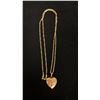 Image 1 : APPROX 10K CHAIN (23") WITH APPROX 10K HEART PENDANT (8.7G)