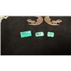Image 4 : MISC JEWELRY (5.1G GOLD & 51.8G SILVER CONTENT) INCLUDES 1 EMERALD & 2 GREEN TOURMALINE GEMSTONES