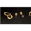 Image 3 : THREE PAIRS APPROX 14K HOOP EARRINGS, PAIR APPROX 14K EARRINGS SET WITH WHITE STONES (3.1G)