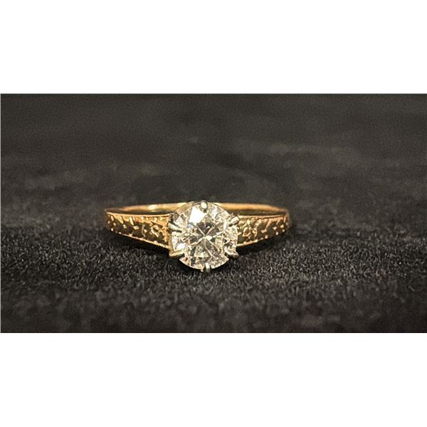 APPROX 14K LADIES ENGAGEMENT RING SET WITH DIAMOND (.42CT, 2.4G)