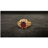 Image 1 : APPROX 14K MENS PINKY RING SET WITH GARNET (5.3G)