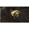 Image 1 : APPROX 10K MENS SIGNET RING SET WITH ONYX AND WHITE STONE (7G)
