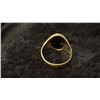 Image 3 : APPROX 10K MENS SIGNET RING SET WITH ONYX AND WHITE STONE (7G)